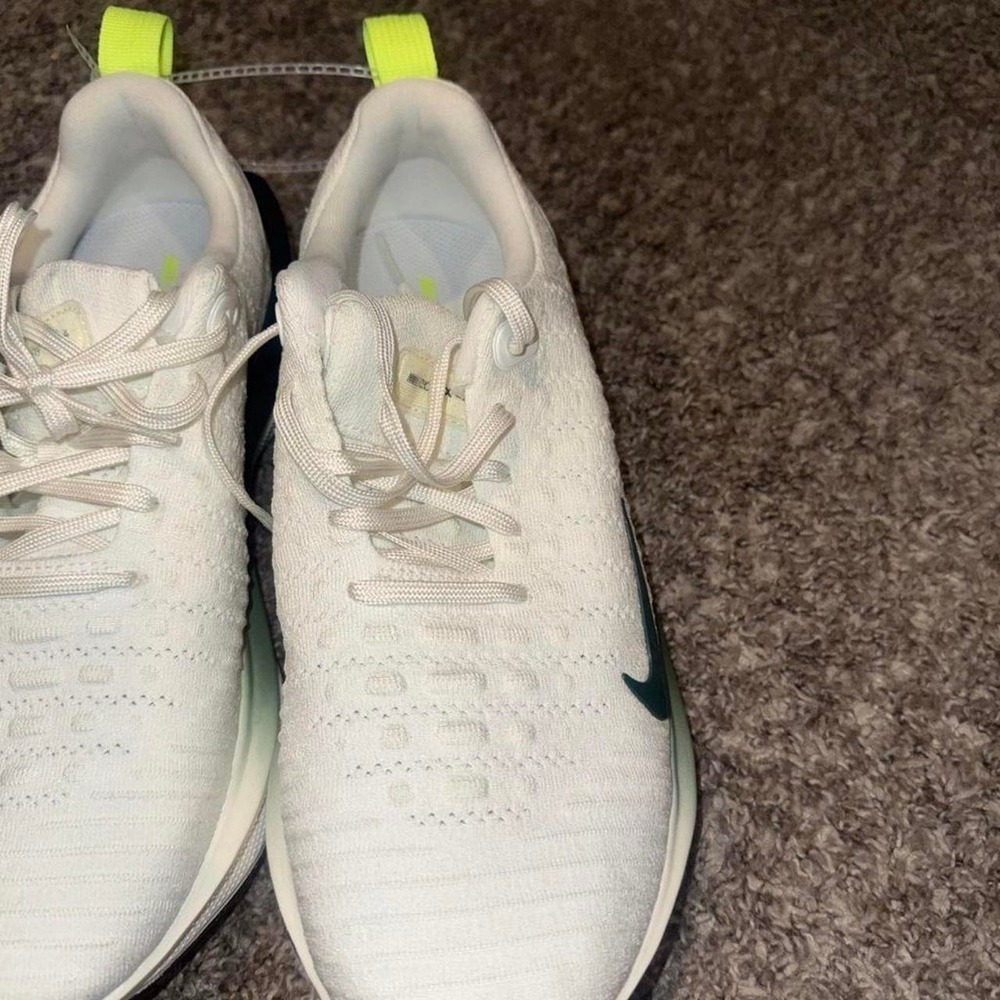 Nike Infinity Run 4 Mens White Green Neon Yellow ReactX Running Shoes DR2665-101